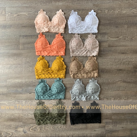 Blush Double Strap Scalloped Lace Bralette - Picture 3 of 3